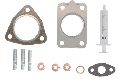 Set montaj esapament - Set montaj turbocompresor potrivit AUDI A4 B5, A4 B6, A4 B7, A6 C5, A8 D2, ALLROAD C5; SKODA SUPERB I; VW PASSAT B5, PASSAT B5.5, TRANSPORTER T4 2.5D 09.95-03.08