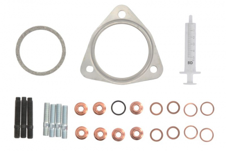 Set montaj esapament - Set montaj turbocompresor potrivit DS DS 3, DS 4, DS 5; CITROEN C4, C4 GRAND PICASSO I, C4 GRAND PICASSO II, C4 I, C4 II, C4 PICASSO I, C4 PICASSO II 1.6/1.6H 02.06-