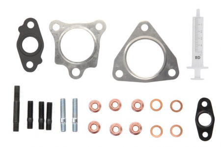 Set montaj esapament - Set montaj turbocompresor potrivit HYUNDAI ACCENT III, ELANTRA IV, ELANTRA V, ELANTRA VI, GETZ, I10 I, I20 I, I20 II, I30, MATRIX; KIA CEE'D, CERATO I 1.1D/1.5D/1.6D 12.04-