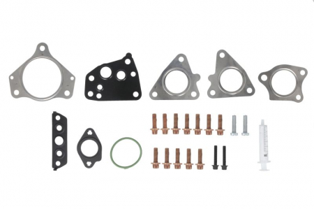 Set montaj esapament - Set montaj turbocompresor potrivit MERCEDES C T-MODEL (S203), C (W203), CLK (A209), CLK (C209), CLS (C219), E T-MODEL (S211), E (W211), G (W463), GL (X164), M (W164), R (W251, V251) 3.0D 01.05-