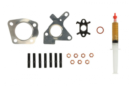 Set montaj esapament - Set montaj turbocompresor potrivit NISSAN MICRA III, NOTE, QASHQAI I, TIIDA; RENAULT CLIO III, CLIO III/HATCHBACK, FLUENCE, GRAND SCENIC II, GRAND SCENIC III 1.5D/2.0D 08.03-