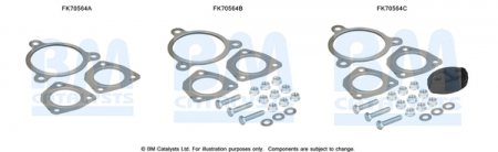 Set montaj esapament - Set montare sistem easpament potrivit AUDI A3, TT; SEAT LEON 1.8 10.98-06.06