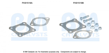 Set montare sistem easpament potrivit AUDI A3; VW GOLF V, TOURAN 1.4/1.6 2003-2008 [1]