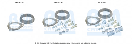 Set montare sistem easpament potrivit HONDA CR-V II 2.0 2001-2007 [1]