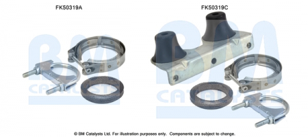 Set montaj esapament - Set montare sistem easpament potrivit VW MULTIVAN V, TRANSPORTER V 2.0D 2009-2015