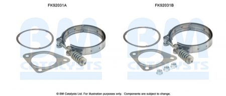 Set montaj esapament - Set montare sistem esapament potrivit OPEL ASTRA J, ASTRA J GTC, CORSA D, INSIGNIA A; SAAB 9-5 1.6 11.06-
