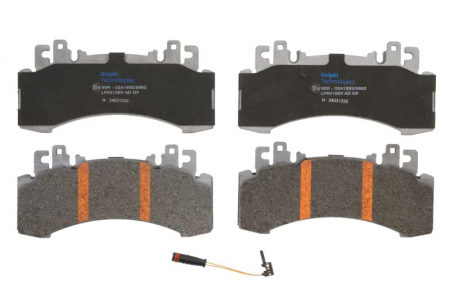 Placute - Set placute frana Fata (cu un tampon de amortizare; pentru vehicule electrice), potrivit MERCEDES EQE SUV (X294), EQE (V295), EQS SUV (X296), EQS (V297) Electric 08.21-