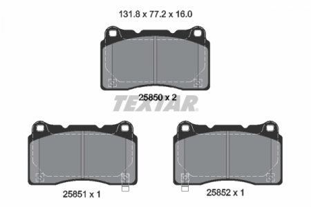 Piese Tesla - Set placute frana Fata potrivit ALFA ROMEO GIULIETTA; HONDA CIVIC X, CIVIC XI; RENAULT MEGANE III 1.6D/1.8/2.0 11.08-
