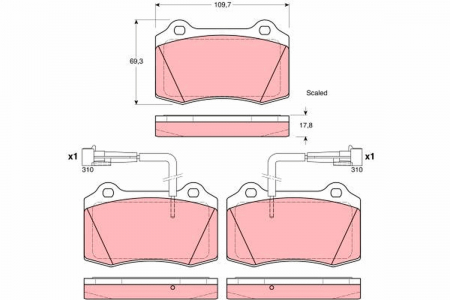 Set placute frana Fata potrivit ALFA ROMEO GTV, SPIDER; FIAT COUPE; TESLA MODEL X 2.0-Electric 09.94- [1]