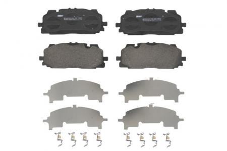 Piese auto electrice - Set placute frana Fata potrivit AUDI A3, A4 ALLROAD B9, A4 B9, A5, A6 ALLROAD C8, A6 C8, A7, A8 D5, E-TRON, Q3, Q5, Q7, Q8, Q8 E-TRON; BENTLEY BENTAYGA; VW TOUAREG 1.4-Electric 01.15-