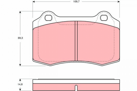 Set placute frana Fata potrivit DS DS 3; VOLVO S60 I, V70 II; CITROEN DS3; JAGUAR S-TYPE II, XJ; PEUGEOT 208 I; SEAT IBIZA II; TESLA MODEL X 1.2-Electric 07.00- [1]