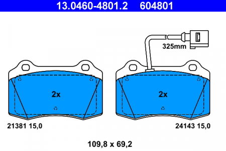 Set placute frana Fata potrivit FERRARI 360; SEAT LEON; TESLA MODEL X 1.8-Electric 02.01- [1]