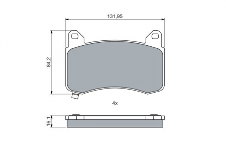 Set placute frana fata potrivit TESLA MODEL 3, MODEL Y Electric 01.17- [1]