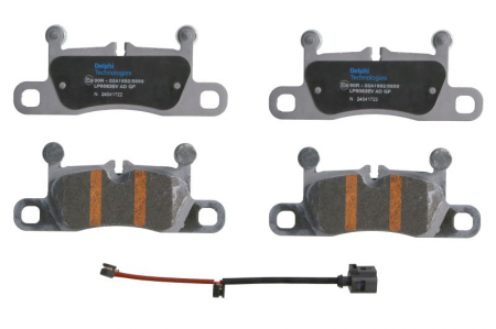 Placute - Set placute frana Spate (cu suplimente; cu un tampon de amortizare; pentru vehicule electrice), potrivit AUDI E-TRON GT; PORSCHE 911, TAYCAN, TAYCAN CROSS TURISMO 3.8/Electric 05.19-