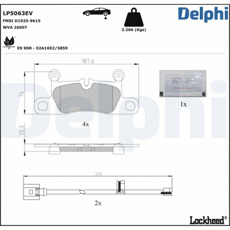Set placute frana Spate (cu suplimente; cu un tampon de amortizare; pentru vehicule electrice), potrivit AUDI E-TRON GT; PORSCHE 911, TAYCAN, TAYCAN CROSS TURISMO 3.8/Electric 05.19- [1]