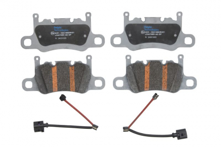 Placute - Set placute frana Spate (cu suplimente; cu un tampon de amortizare; pentru vehicule electrice), potrivit AUDI E-TRON GT; PORSCHE TAYCAN, TAYCAN CROSS TURISMO Electric 05.19-