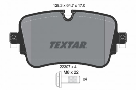 Piese auto electrice - Set placute frana Spate (cu suruburi de ghidare a etrierului de frana), potrivit AUDI A6 ALLROAD C8, A6 C8, A7, A8 D4, A8 D5, E-TRON, Q7, Q8; LAMBORGHINI URUS; VW TOUAREG 2.0-Electric 01.15-