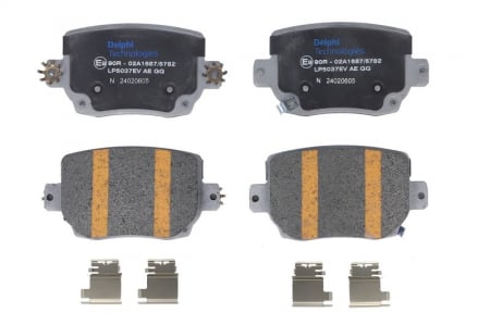 Placute frana - Set placute frana Spate (cu un tampon de amortizare pentru vehicule electrice), potrivit TESLA MODEL 3, MODEL Y Electric 01.17-