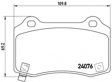 Piese Tesla - Set placute frana Spate potrivit CADILLAC CTS; CHEVROLET CAMARO; CHRYSLER 300C; DODGE CHALLENGER, CHARGER, MAGNUM; JEEP GRAND CHEROKEE III, GRAND CHEROKEE IV 2.0-Electric 09.04-