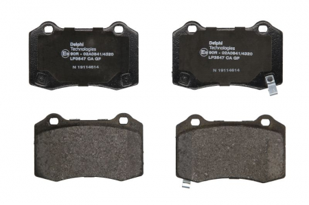 Piese Tesla - Set placute frana Spate potrivit CHEVROLET CAMARO; CHRYSLER 300C; DODGE CHALLENGER, CHARGER; JEEP GRAND CHEROKEE, GRAND CHEROKEE III, GRAND CHEROKEE IV; TESLA MODEL X 3.0D-Electric 03.06-