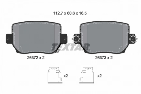 Set placute frana Spate potrivit TESLA MODEL 3, MODEL Y Electric 01.17- [1]