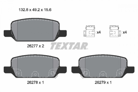 Piese Tesla - Set placute frana Spate potrivit TESLA MODEL 3, MODEL Y Electric 01.17-