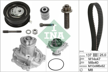 Piese Auto - Set pompa apa + curea dintata potrivit AUDI A4 B5, A6 C5; VW GOLF III, PASSAT B3/B4, PASSAT B5, SHARAN, VENTO 1.9D/1.9DH 08.93-05.03