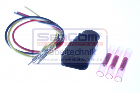 Set reparatie cabluri potrivit AUDI A3, A4 ALLROAD B8, A4 ALLROAD B9, A4 B7, A4 B8, A4 B9, A5, A6 ALLROAD C6, A6 ALLROAD C7, A6 C5, A6 C6, A6 C7, A6 C8 1.0-Electric dupa 1996 - (250mm, numar pini: 3,  [1]