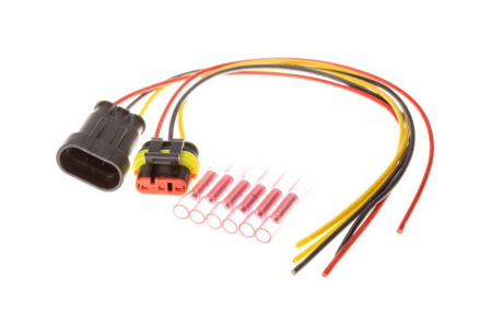 Electrica - Set reparatie cabluri (265mm, numar pini: 3) potrivit ABARTH 500 / 595 / 695, 500C / 595C / 695C, GRANDE PUNTO, PUNTO; AUDI 100 C1, 100 C2, 100 C3, 100 C4, 200 C2, 200 C3, 50 0.7-Electric 11.68-