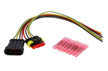 Electrica - Set reparatie cabluri (265mm, numar pini: 4) potrivit ABARTH 500 / 595 / 695, 500C / 595C / 695C, GRANDE PUNTO, PUNTO; AUDI 100 C1, 100 C2, 100 C3, 100 C4, 200 C2, 200 C3, 50