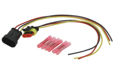 Set reparatie cabluri diferite (265mm, numar pini: 3, manson termocontractabil) potrivit ABARTH 500 / 595 / 695, 500C / 595C / 695C, GRANDE PUNTO, PUNTO; AUDI 100 C1 [1]