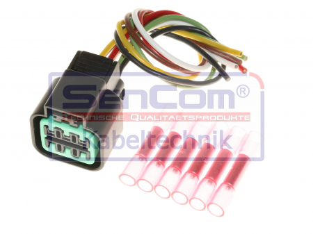 Electrica - Set reparatie cabluri far (200mm, numar pini: 6) potrivit HYUNDAI ACCENT III, SONATA V, SONATA VI, TUCSON, TUCSON/SUV; KIA RIO I, SORENTO I, SOUL I, SPORTAGE II, SPORTAGE III 1.3-3.5 08.00-12.16