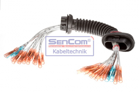 Set reparatie cabluri pentru capacul portbagajului potrivit FORD GALAXY I, GALAXY II; SEAT ALHAMBRA; VW SHARAN 1.8-2.8 1995-2015 - (350mm, numar pini: 15, cu capac, Dreapta) [2]