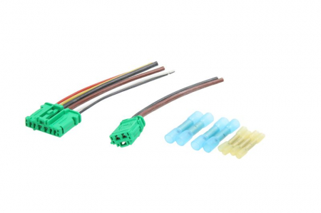 Electrica - Set reparatie cabluri pentru ventilator suflant potrivit CITROEN; NISSAN; PEUGEOT potrivit CITROEN C2, C3 I, C3 II, C3 PLURIEL, C5 I 1.0-3.0 dupa 1995 - (100mm, numar pini: 2;6)