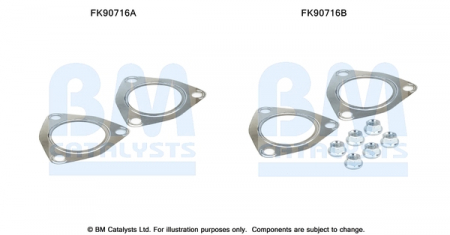 Set sistem esapament potrivit BMW 5 (E39) 2.0/2.5/2.8 1995-2003 (kit de montare) [1]