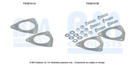 Set sistem esapament potrivit CITROEN BERLINGO/MINIVAN, JUMPER II; FIAT DUCATO; PEUGEOT BOXER 1.6D/2.2D/2.3D dupa 2005 (kit de montare) [1]