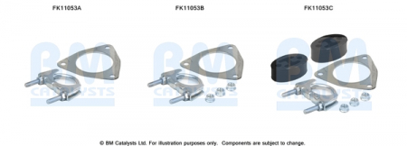 Set sistem esapament potrivit FIAT 500, PANDA, PANDA/HATCHBACK; FORD KA 1.3D dupa 2006 (kit de montare) [1]