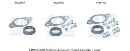 Set sistem esapament potrivit NISSAN PRIMERA 1.6/1.8 2002-2008 (kit de montare) [1]
