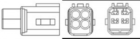 Sonda lambda potrivit CITROEN C1; PEUGEOT 107; TOYOTA AYGO, COROLLA, YARIS 1.0/1.4 dupa 1999 - (numar de fire 4, 425mm) [1]