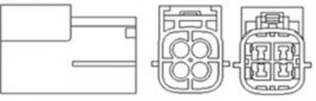 Sonda lambda - Sonda lambda (numar de fire 4, 445mm) NISSAN ALMERA II, PRIMERA 1.5-2.0 intre 1996-2006