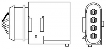Sonda lambda (numar de fire 4, 720mm) AUDI A4; SEAT EXEO, EXEO ST; SKODA SUPERB I; VW PASSAT 1.6/2.0 intre 1994-2010 [1]