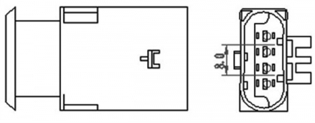 Sonda lambda potrivit MINI (R50, R53), (R52) 1.6 2001-2008 - (numar de fire 4, 650mm) [1]