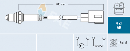 Sonda Lambda (numar fire 4, 400mm) potrivit LEXUS CT, GS, IS III; TOYOTA AURIS, AVENSIS, COROLLA, PRIUS, PRIUS PLUS, RAV 4 IV, VERSO 1.6-2.5 01.07- [2]