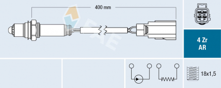 Sonda Lambda (numar fire 4, 400mm) potrivit VOLVO S60 II, S80 II, S90 II, V40, V60 I, V70 III, V90 II, XC60 I, XC60 II, XC70 II, XC90 II 2.0D 09.13-12.22 [2]