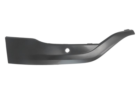 Elemente bara - Spoiler bara Fata Dreapta (Inferior, orificii senzor parcare, negru-mat, R-LINE) potrivit VW T-CROSS 2018-2023
