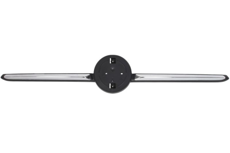 Elemente bara - Spoiler bara Fata (Superior, cu gaura emblemei; cu stipe cromate, negru, SPORT/URBAN) potrivit FIAT 500X 2018-2023