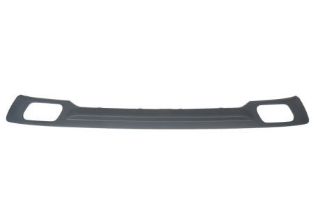 Piese Auto - Spoiler bara spate vopsibil, cu 2 iesire teava evacuare BMW Seria 7 F01, F02, F03, F04 intre 2008-2015