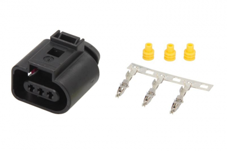 Stecher cu mufa metalica numar pini: 3, kit reparatie potrivit AUDI A3, A4 B5, A6 C6; SEAT IBIZA III; SKODA OCTAVIA I, OCTAVIA II; VW GOLF IV, GOLF V, PASSAT B6, POLO, TRANSPORTER IV  [0]