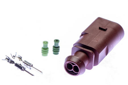 Stecher metalic, numar pini: 2, Kit reparare, potrivit AUDI; SEAT; SKODA; VW [3]