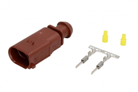Electrica - Stecher metalic, numar pini: 2, Kit reparare, potrivit AUDI; SEAT; SKODA; VW